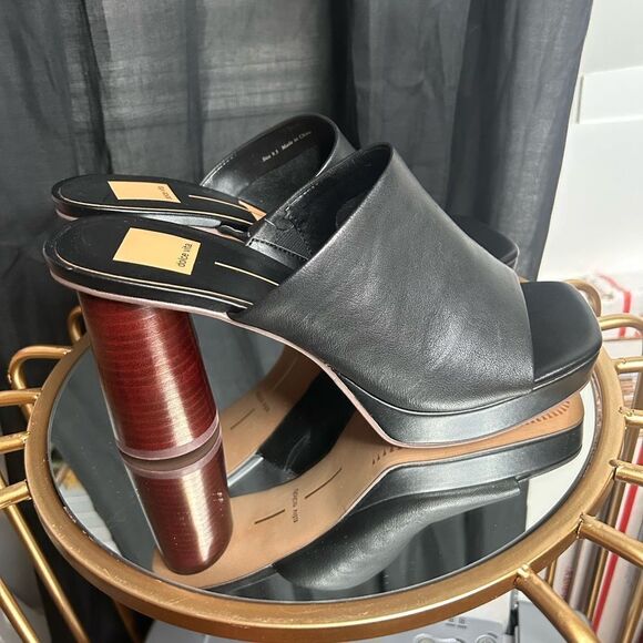 Dolce Vita ALYSSA SANDALS BLACK LEATHER - Picture 5 of 6